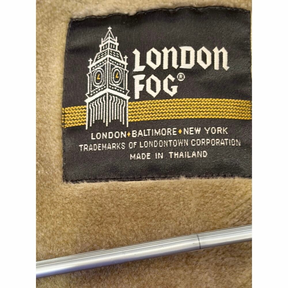 Vintage London Fog Womens 12 Reg Tan Raincoat Removable Liner Khaki Coat - Picture 8 of 15